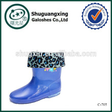 bottes de pluie caoutchouc plat nue fille bottes de pluie enfants dessin animé girafe hiver / C-705